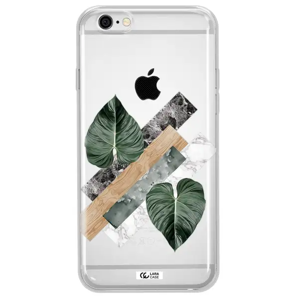 Tropical Leaves Apple iPhone 6 Clear TPU Case