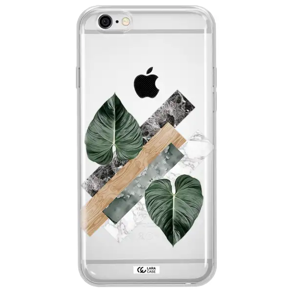 Tropical Leaves Apple iPhone 6 plus Clear TPU Case