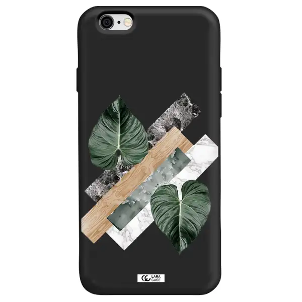 Tropical Leaves Apple iPhone 6 Silicone black Case