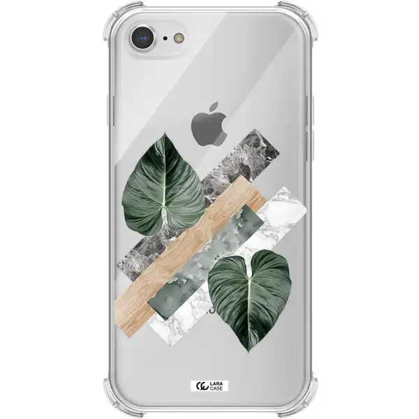 Tropical Leaves Apple iPhone 7 Clear PC Case