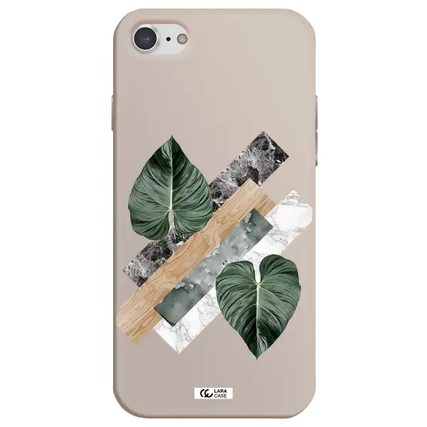 Tropical Leaves Apple iPhone 7 Silicone Stone Case