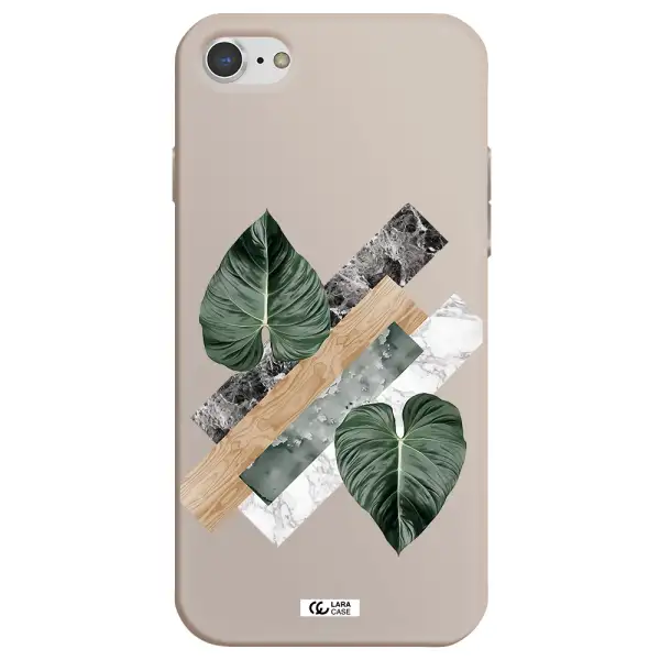 Tropical Leaves Apple iPhone 8 Silicone Stone Case