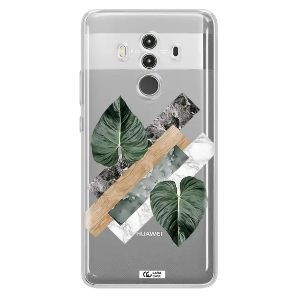 Tropical Leaves Huawei Mate 10 Clear TPU Case