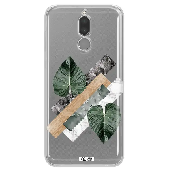 Tropical Leaves Huawei Mate 10 Lite Clear TPU Case