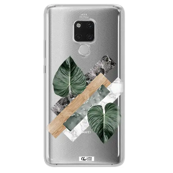 Tropical Leaves Huawei Mate 20X Clear TPU Case