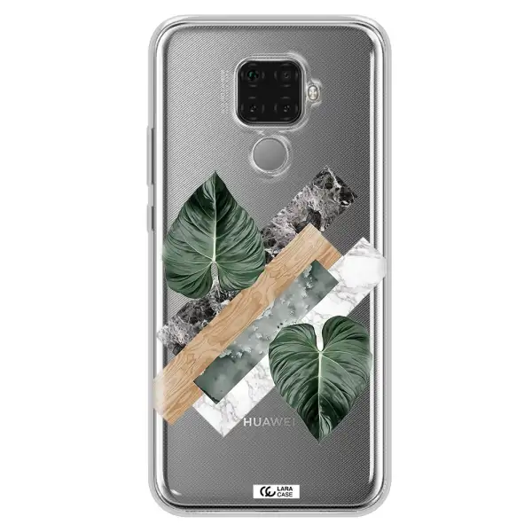 Tropical Leaves Huawei Mate 30 Lite Clear TPU Case