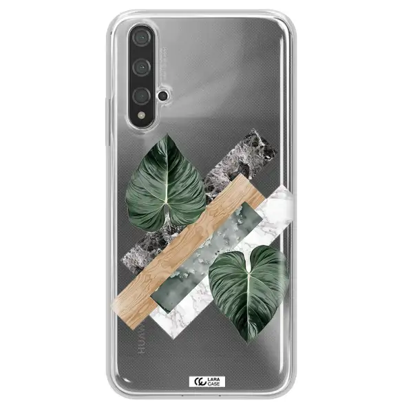 Tropical Leaves Huawei Nova 5t Clear TPU Case