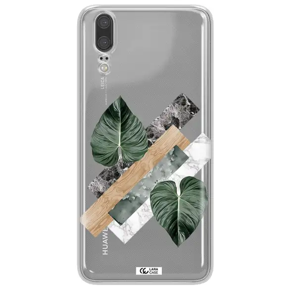 Tropical Leaves Huawei P20 Clear TPU Case