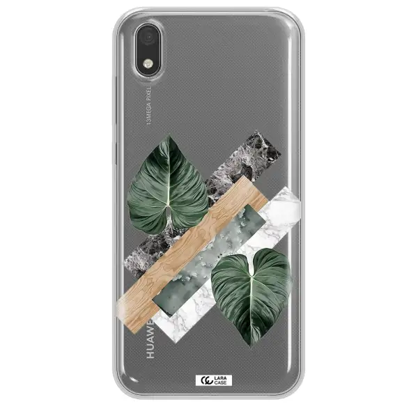 Tropical Leaves Huawei Y5 2019 Clear TPU Case
