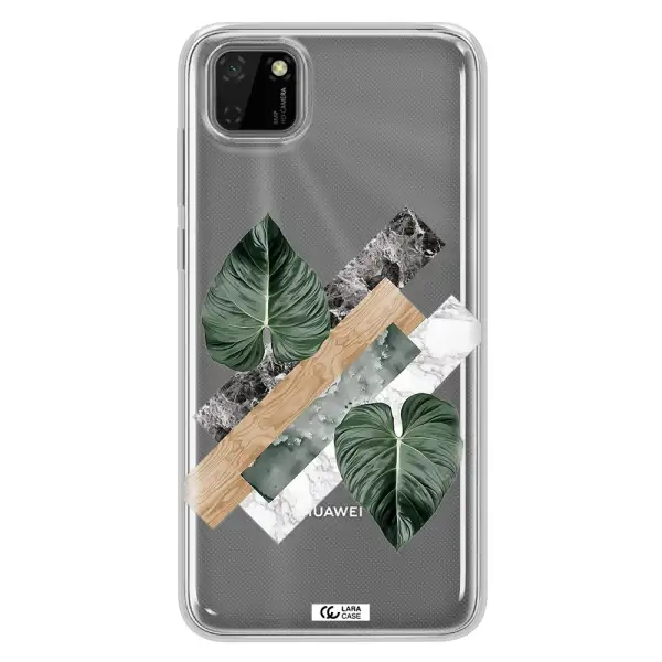Tropical Leaves Huawei Y5P Clear TPU Case