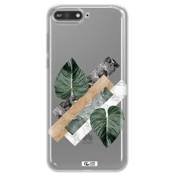 Tropical Leaves Huawei Y6 2018 Clear TPU Case