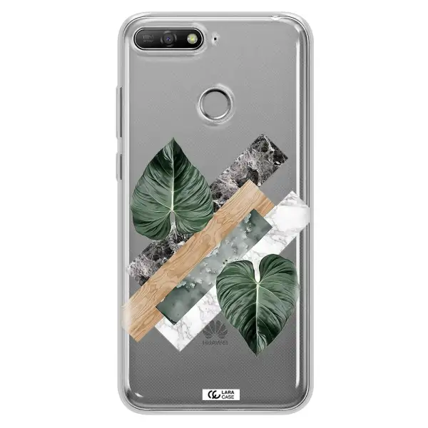 Tropical Leaves Huawei Y6 Prime 2018 Clear TPU Case