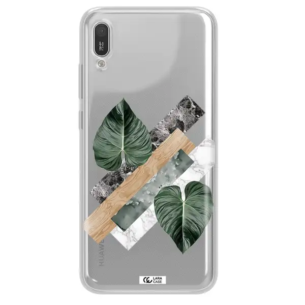 Tropical Leaves Huawei Y6 Pro 2019 Clear TPU Case