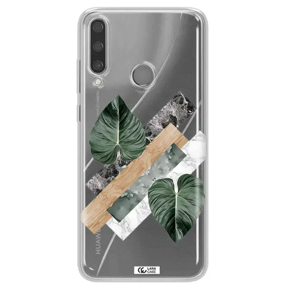 Tropical Leaves Huawei Y6P Clear TPU Case