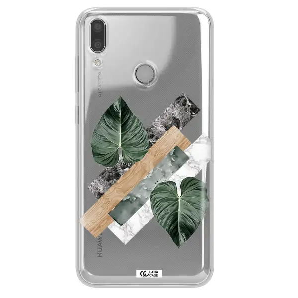 Tropical Leaves Huawei Y9 2019 Clear TPU Case