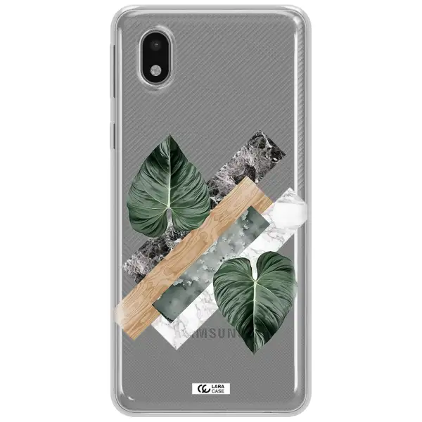 Tropical Leaves Samsung A01 Core Clear Tpu Case