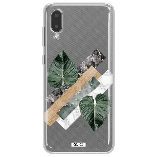 Tropical Leaves Samsung A02 Clear TPU Case