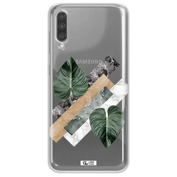 Tropical Leaves Samsung A30S Clear TPU Case
