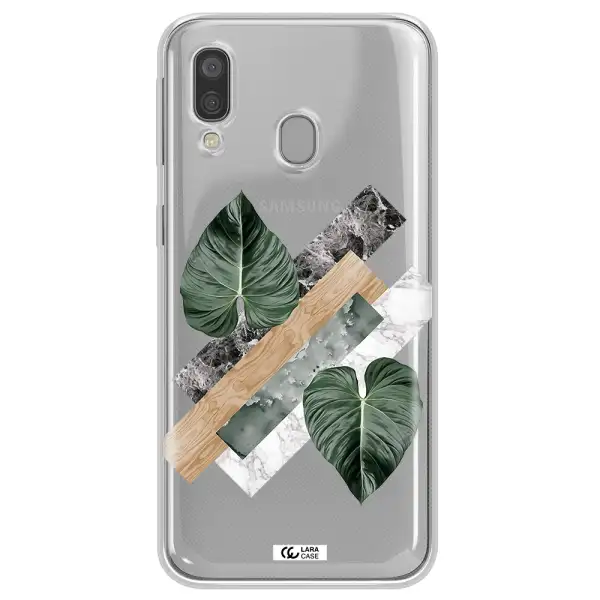 Tropical Leaves Samsung A40 Clear TPU Case