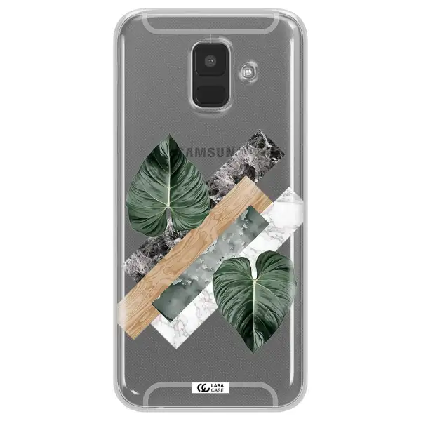 Tropical Leaves Samsung A6 Clear TPU Case