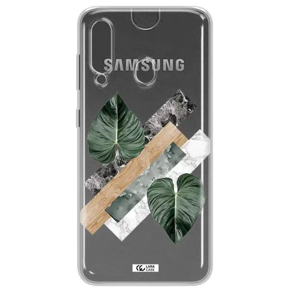 Tropical Leaves Samsung A60 Clear TPU Case