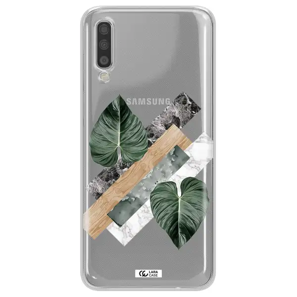 Tropical Leaves Samsung A70 Clear TPU Case