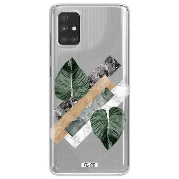 Tropical Leaves Samsung A71 Clear TPU Case
