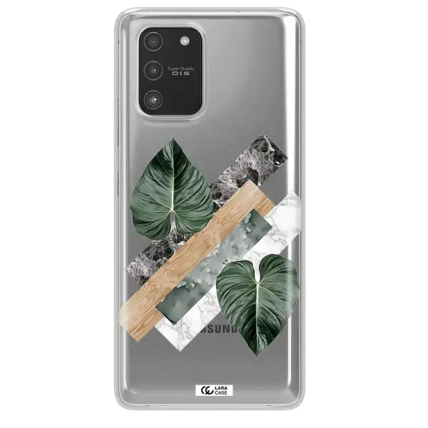 Tropical Leaves Samsung A91 Clear TPU Case