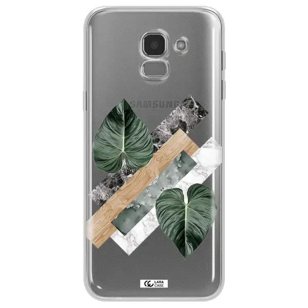 Tropical Leaves Samsung J6 Clear TPU Case