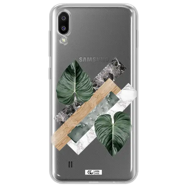 Tropical Leaves Samsung M10 Clear TPU Case