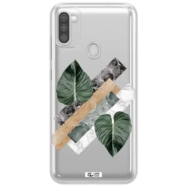 Tropical Leaves Samsung M11 Clear TPU Case