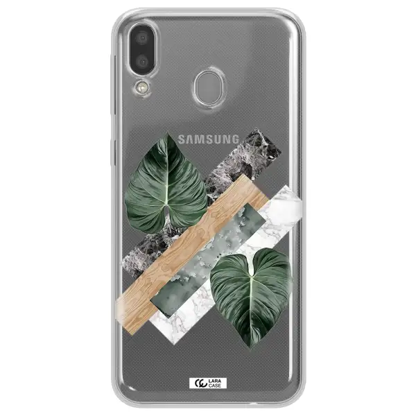 Tropical Leaves Samsung M20 Clear TPU Case