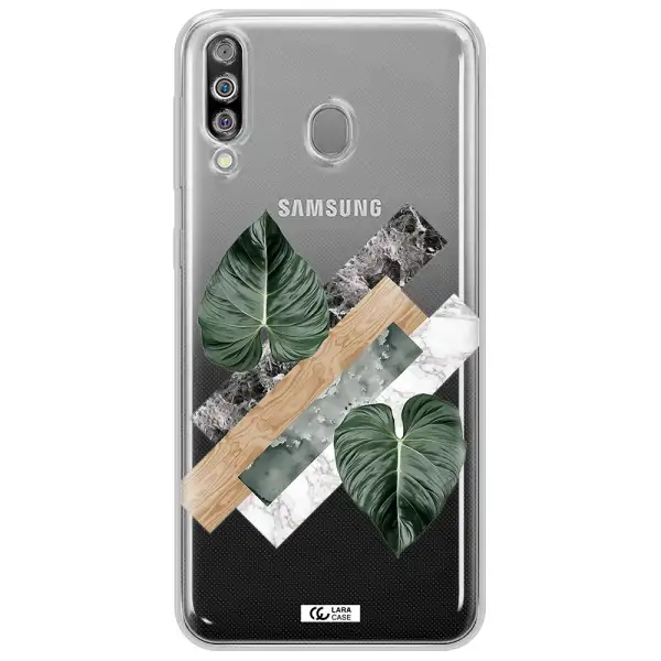 Tropical Leaves Samsung M30 Clear TPU Case