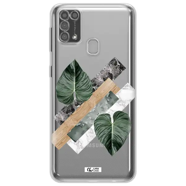 Tropical Leaves Samsung M31 Clear TPU Case