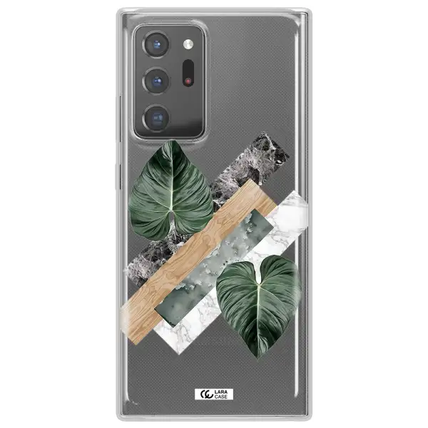 Tropical Leaves Samsung Note 20 Ultra Clear TPU Case