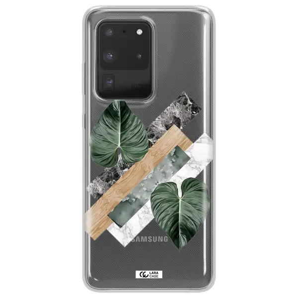 Tropical Leaves Samsung S20 Ultra Clear TPU Case
