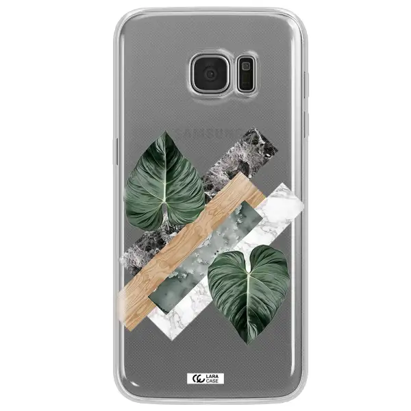Tropical Leaves Samsung S7 Edge Clear TPU Case