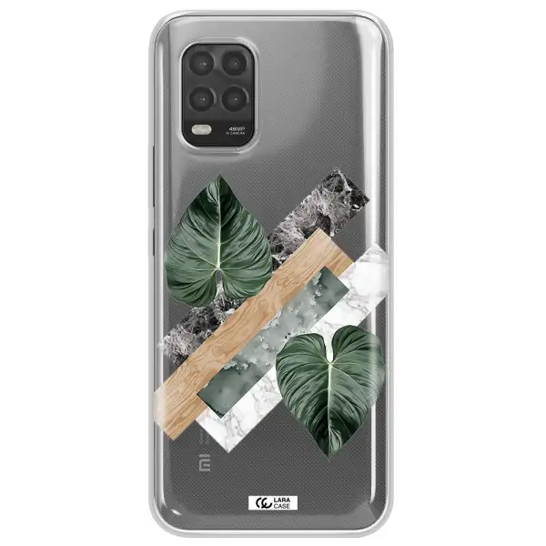 Tropical Leaves Xiaomi Mi 10 Lite Clear TPU Case