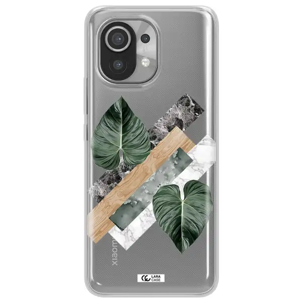 Tropical Leaves Xiaomi Mi 11 Clear TPU Case