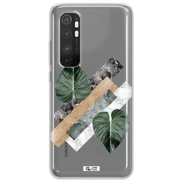 Tropical Leaves Xiaomi Mi Note 10 Lite Clear TPU Case