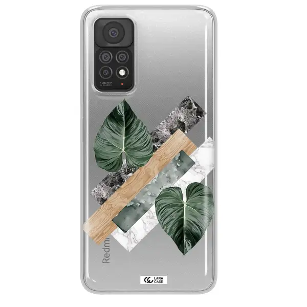 Tropical Leaves Xiaomi Note 11 Pro Clear TPU Case