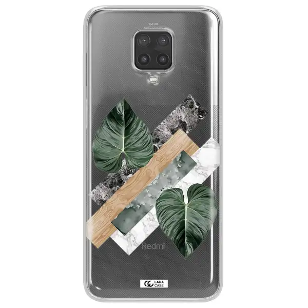 Tropical Leaves Xiaomi Note 9 Pro Clear TPU Case
