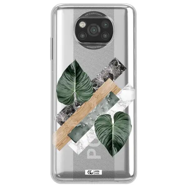 Tropical Leaves Xiaomi Poco X3 Clear TPU Case
