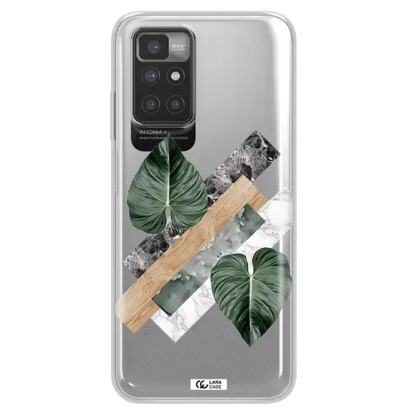 Tropical Leaves Xiaomi Redmi 10 Clear TPU Case