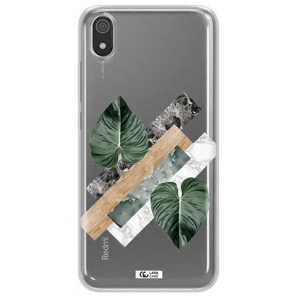 Tropical Leaves Xiaomi Redmi 7A Clear TPU Case