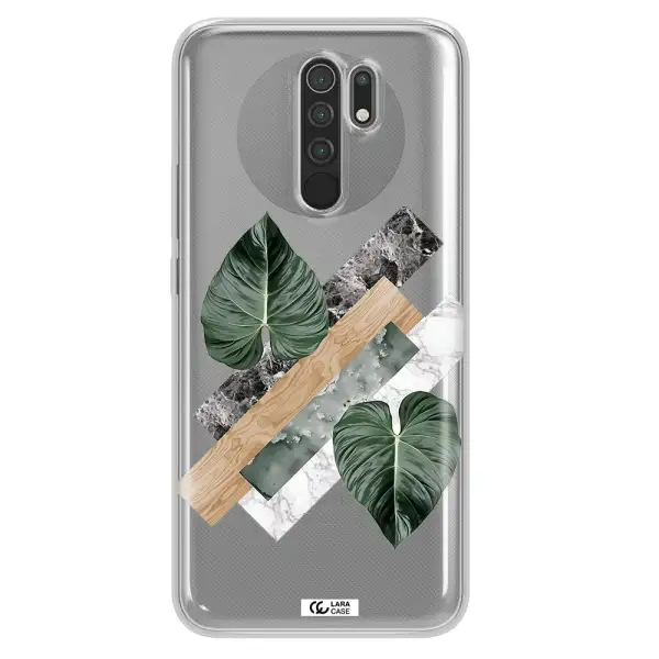 Tropical Leaves Xiaomi Redmi 9 Clear TPU Case