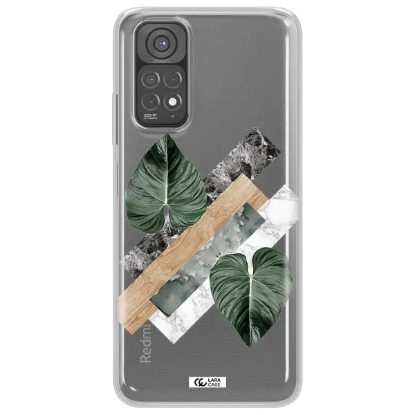 Tropical Leaves Xiaomi Redmi Note 11 Clear TPU Case