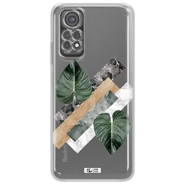Tropical Leaves Xiaomi Redmi Note 11S Clear Tpu Case