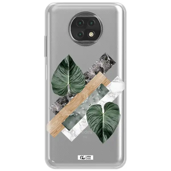 Tropical Leaves Xiaomi Redmi Note 9T Clear Tpu Case