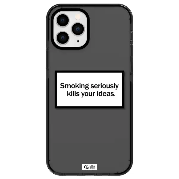 Cigarette Damage Apple iPhone 11 pro max impact Smoke Black Case